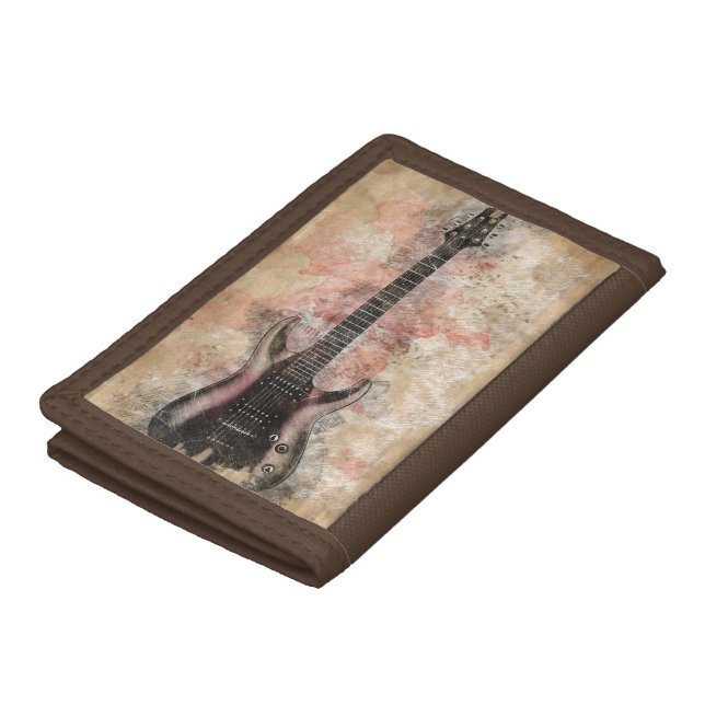 Vintage guitar trifold wallet (Top)