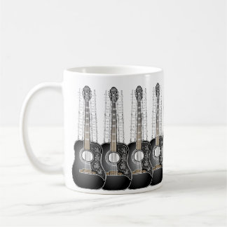 Vintage Guitar with Sheet Music - Mug