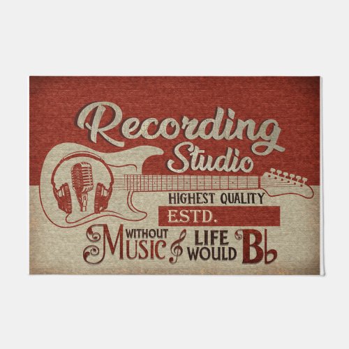 Vintage Guitarist Recording Studio Rug