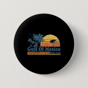 Vintage Gulf Of Mexico Since 1672 Retro Beach Suns Button