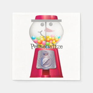 Vintage Gumball machine snowman snow globe Napkins