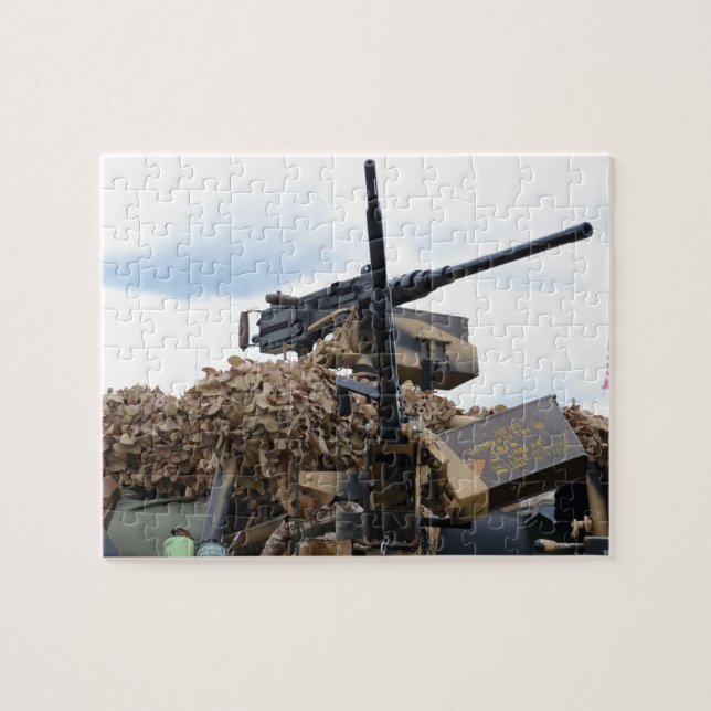 Vintage Guns On WWII Armor Jigsaw Puzzle (Horizontal)