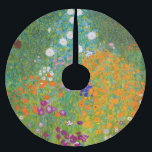 Vintage Gustav Klimt Cottage Garden Flower Art Brushed Polyester Tree Skirt<br><div class="desc">This enchanting design features "Cottage Garden, " a vibrant floral masterpiece by the iconic Austrian Symbolist, Gustav Klimt. Painted during his prolific summer retreats, the artwork is a breathtaking explosion of colorful wildflowers, sunflowers, and lush greenery, arranged in a dense, tapestry-like composition. Klimt’s signature Art Nouveau style is evident in...</div>