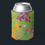 Vintage Gustav Klimt Cottage Garden Flower Art Can Cooler<br><div class="desc">This enchanting design features "Cottage Garden, " a vibrant floral masterpiece by the iconic Austrian Symbolist, Gustav Klimt. Painted during his prolific summer retreats, the artwork is a breathtaking explosion of colorful wildflowers, sunflowers, and lush greenery, arranged in a dense, tapestry-like composition. Klimt’s signature Art Nouveau style is evident in...</div>