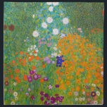 Vintage Gustav Klimt Cottage Garden Flower Art Cloth Napkin<br><div class="desc">This enchanting design features "Cottage Garden, " a vibrant floral masterpiece by the iconic Austrian Symbolist, Gustav Klimt. Painted during his prolific summer retreats, the artwork is a breathtaking explosion of colorful wildflowers, sunflowers, and lush greenery, arranged in a dense, tapestry-like composition. Klimt’s signature Art Nouveau style is evident in...</div>