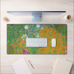 Vintage Gustav Klimt Cottage Garden Flower Art Desk Mat<br><div class="desc">This enchanting design features "Cottage Garden, " a vibrant floral masterpiece by the iconic Austrian Symbolist, Gustav Klimt. Painted during his prolific summer retreats, the artwork is a breathtaking explosion of colorful wildflowers, sunflowers, and lush greenery, arranged in a dense, tapestry-like composition. Klimt’s signature Art Nouveau style is evident in...</div>