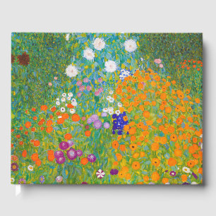 Vintage Gustav Klimt Cottage Garden Flower Art Guest Book