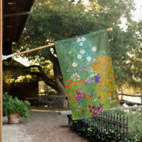 Vintage Gustav Klimt Cottage Garden Flower Art