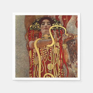 Vintage Gustav Klimt Hygieia Medicine Art Nouveau Napkins