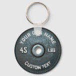 Vintage Gym Owner Or User Fitness 45 Pounds Funny Keychain at Zazzle