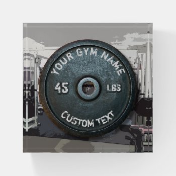 Vintage Gym Owner Or User Fitness 45 Pounds Funny Paperweight by HumusInPita at Zazzle