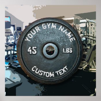 Vintage Gym Owner Or User Fitness 45 Pounds Funny Poster by HumusInPita at Zazzle