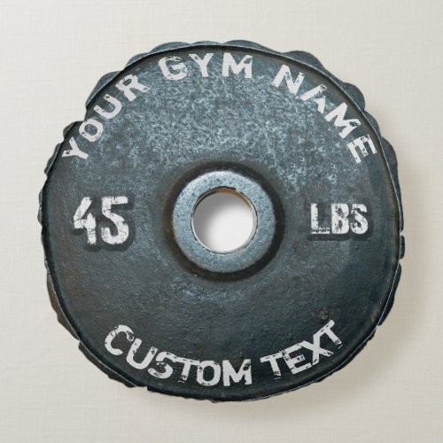 Vintage Gym Owner or User Fitness 45 Pounds Funny Round Pillow