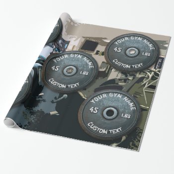 Vintage Gym Owner Or User Fitness 45 Pounds Funny Wrapping Paper by HumusInPita at Zazzle