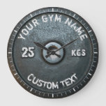 Vintage Gym Owner Or User Fitness Funny Large Clock at Zazzle