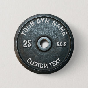Vintage Gym Owner or User With Fitness Funny Button