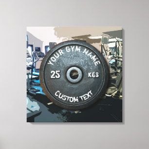 Vintage Gym Owner or User With Fitness Funny Canvas Print