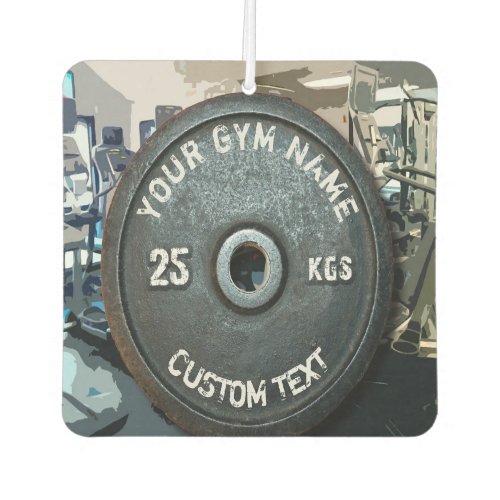 Vintage Gym Owner or User With Fitness Funny Car Air Freshener