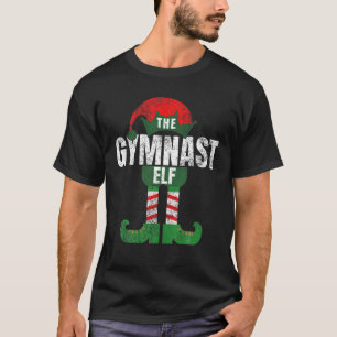 Vintage Gymnast Elf Costume Matching Family Gifts T-Shirt