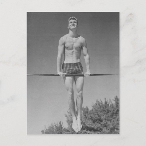 Vintage Gymnast Postcard