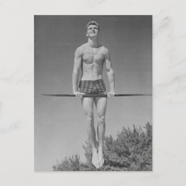 Vintage Gymnast Postcard (Front)