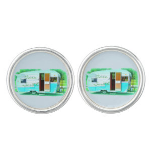 Vintage gypsy caravan Thunder_Cove Cufflinks