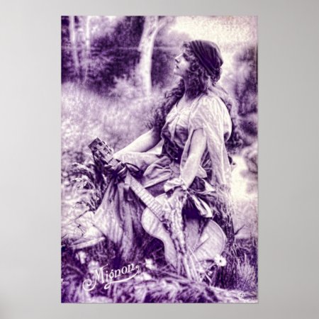Vintage Gypsy Girl Poster