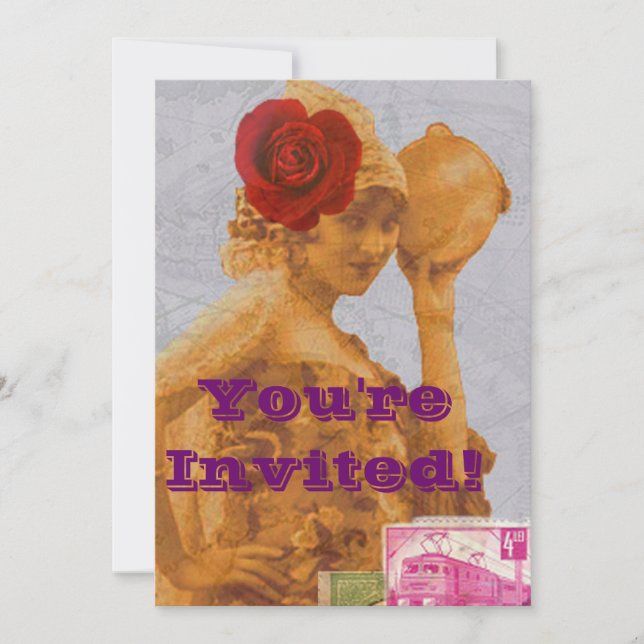 Vintage Gypsy Invitation (Front)