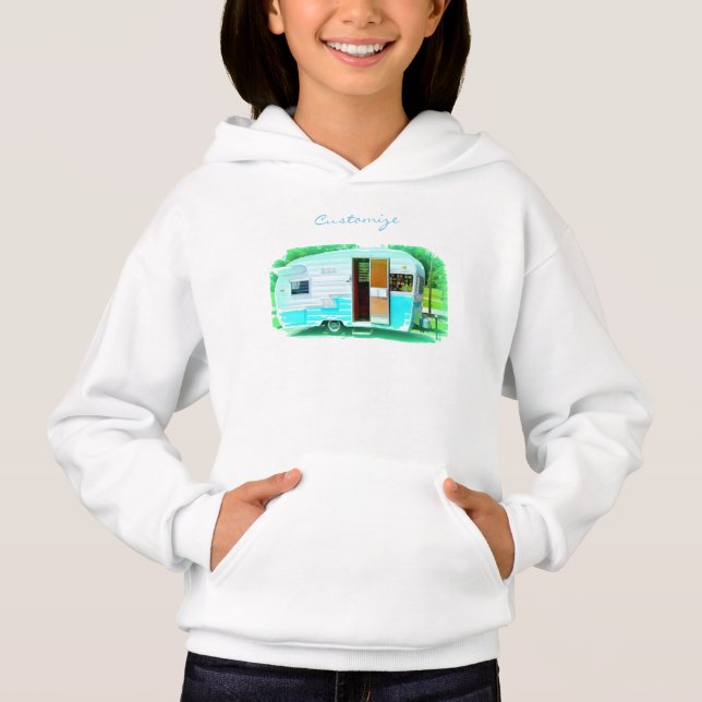 Vintage gypsy trailer Thunder_Cove On caravan Hoodie (Front)