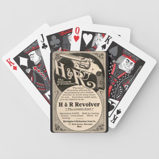 Vintage H&R Firearm Revolver Gun Playing Card Deck | Zazzle