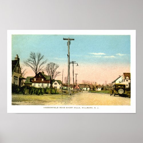 Vintage Haddonfield Rd Short Hills NJ Print