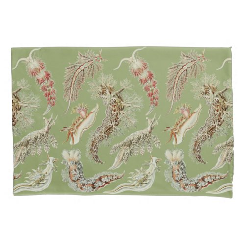 Vintage Haeckel Nudibranch Ocean Art Pillow Case