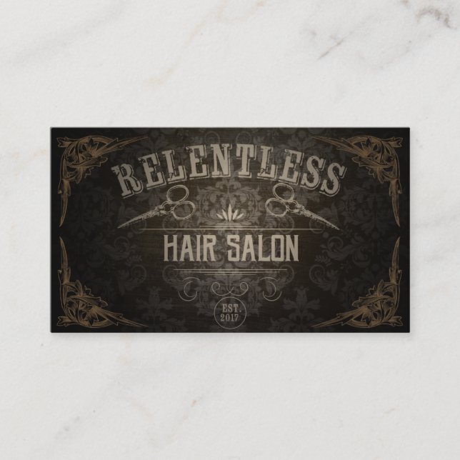 Vintage Hair Salon Custom Logo Appointment (Front)