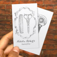 Vintage Hair Stylist Scissor & Comb Hairdresser Business Card