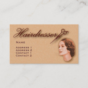 Vintage Hairdressers Profile Business Card #24 X