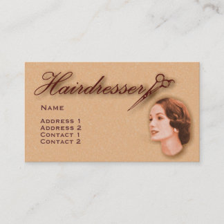 Vintage Hairdressers Profile Business Card #24 X