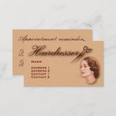 Vintage Hairdressers Profile Business Card #29 (Front/Back)