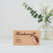 Vintage Hairdressers Profile Business Card #29 (Standing Front)