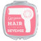 Vintage Hairdryer Mirror Compact - pink