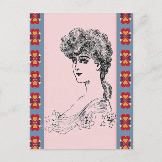 Vintage Hairstyle Postcard (Front)