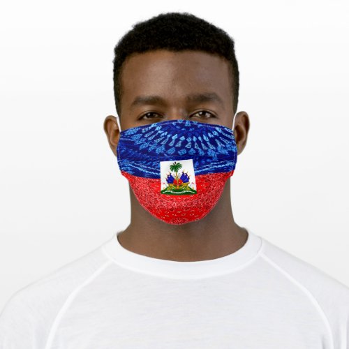 Vintage Haitian Flag Adult Cloth Face Mask