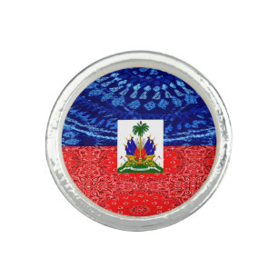 Vintage Haitian Flag Ring