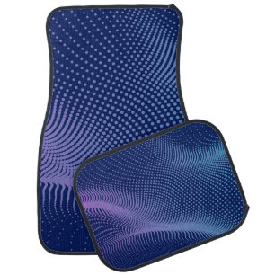 Vintage halftone mesh effect. Vibrant abstract bac Car Floor Mat
