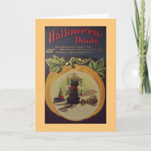 Vintage Halloween Advice Greeting Card