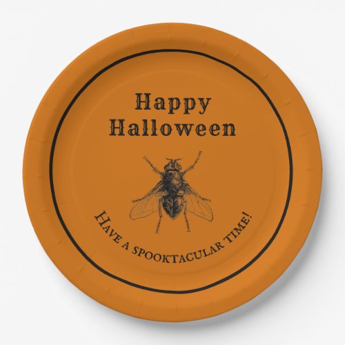 Vintage Halloween Antique Insect Paper Plate