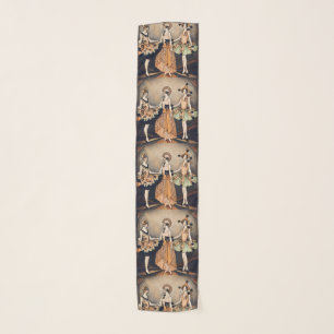 Vintage Halloween Art Deco Flapper Poster 1920s Scarf