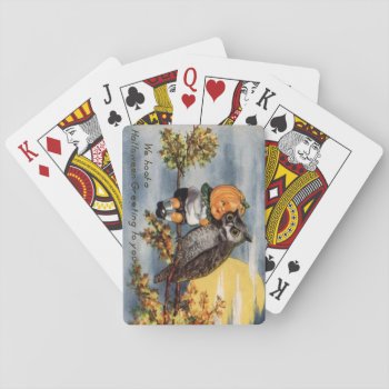 Vintage Halloween Art Playing Cards by mrcountscary at Zazzle
