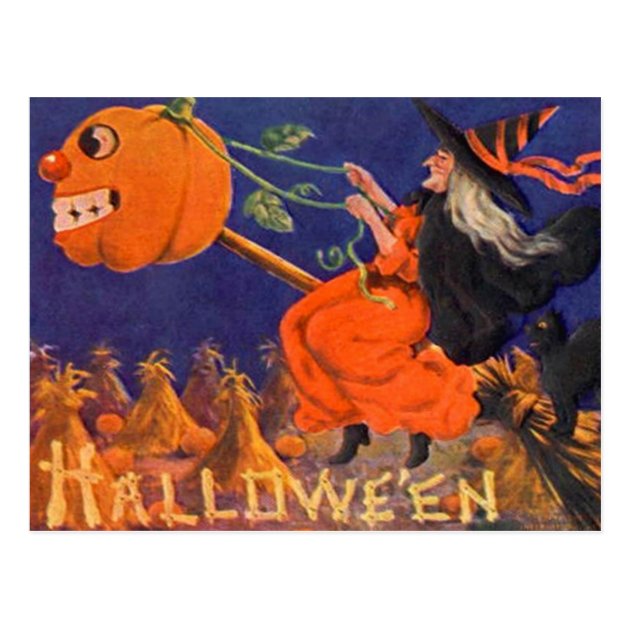 Vintage Halloween Art Postcard