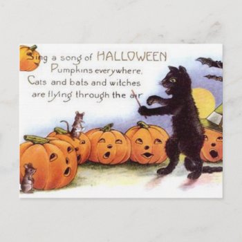 Vintage Halloween Art Postcard by mrcountscary at Zazzle