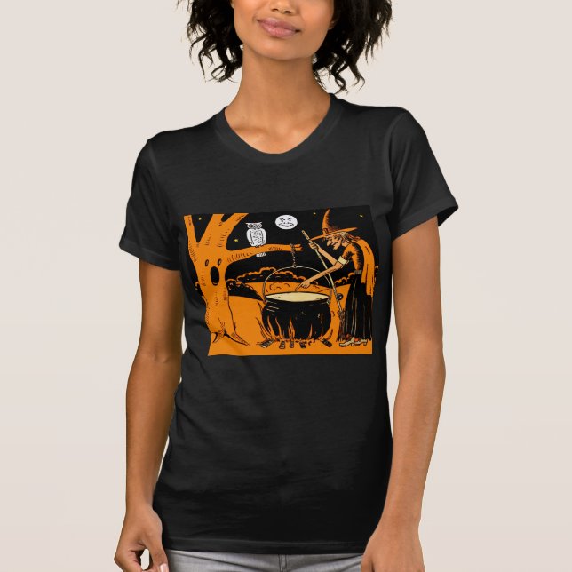 Vintage Halloween Art T-Shirt (Front)